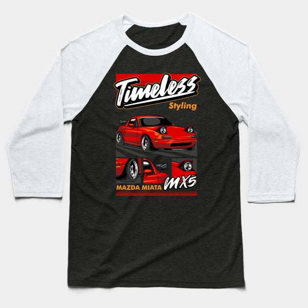 Mazda Miata Baseball T-Shirt by Harrisaputra